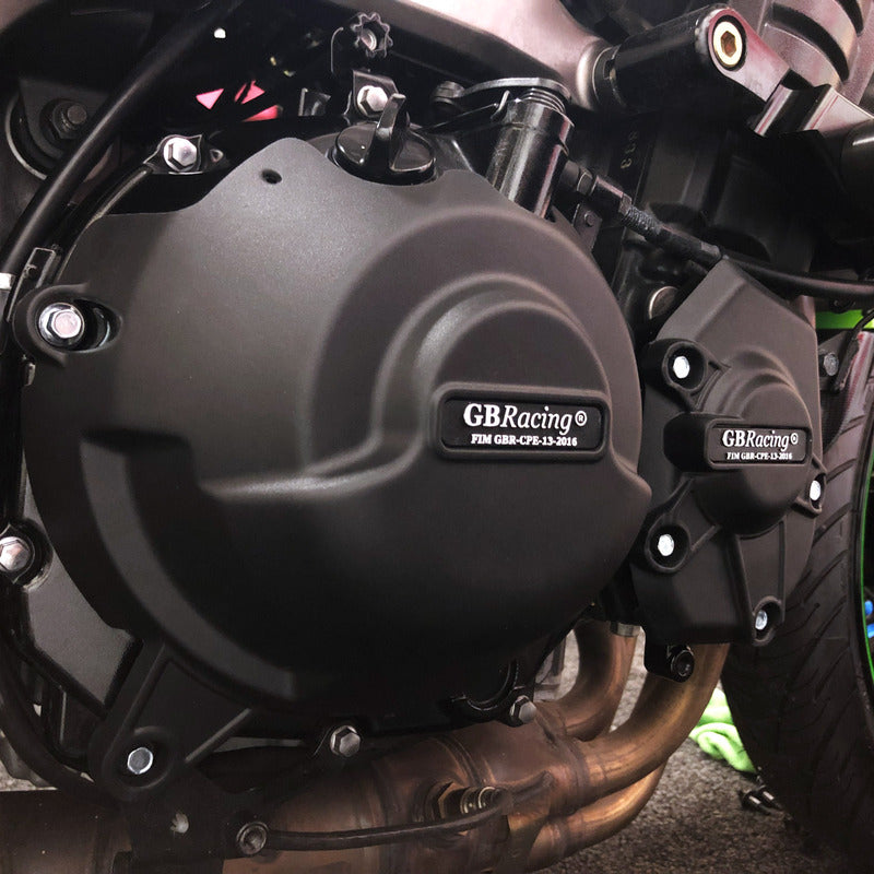 GB RACING Engine Cover Set Alternator/Clutch/Pulse Black Kawasaki Z1000SX