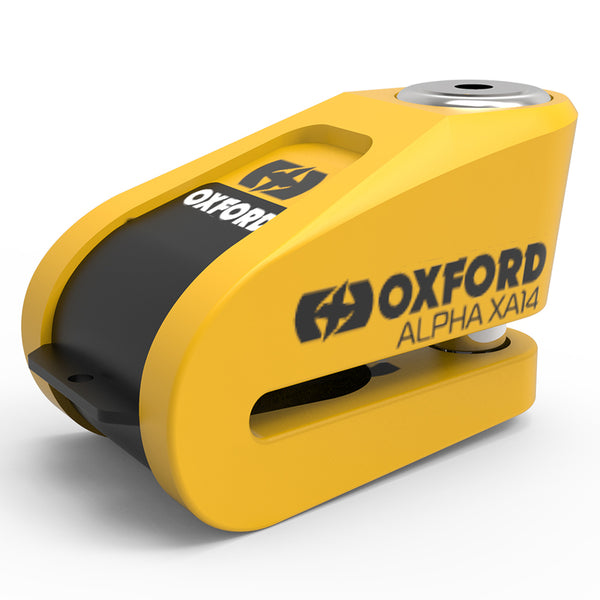OXFORD Alpha XA14 Alarm Disc Lock Ã˜14mm Stainless Steel Black/Yellow