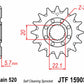 JT SPROCKETS Steel Self-Cleaning Front Sprocket 1590 - 520 - 1074277001