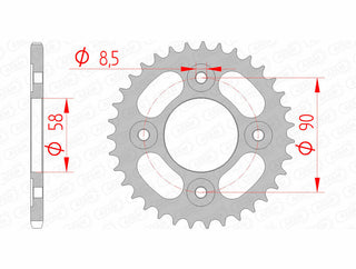 AFAM Stahl Standard Kettenrad 10117 - 420 - 1074324001