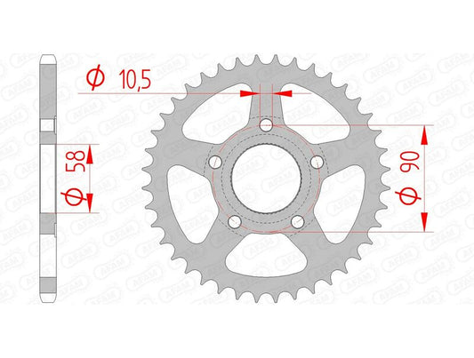 AFAM Steel Standard Rear Sprocket 10215 - 520 - 1074332005
