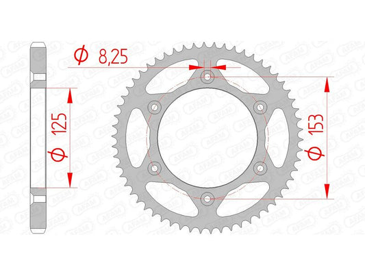 AFAM Steel Standard Rear Sprocket 10228 - 428 - 1074337001
