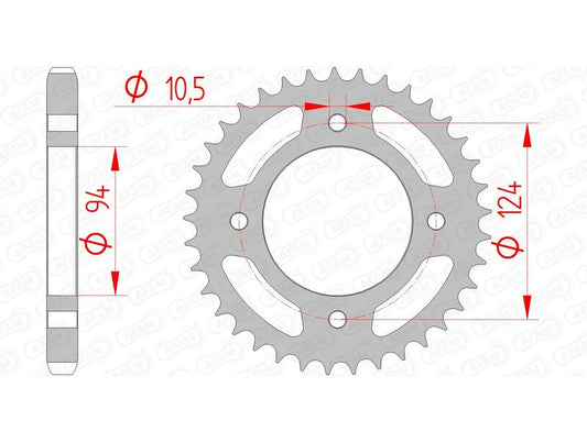 AFAM Steel Standard Rear Sprocket 10505 - 530 - 1074362001