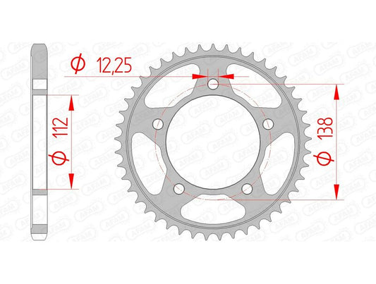 AFAM Steel Standard Rear Sprocket 10613 - 525 - 1074373005