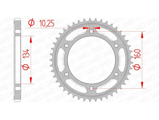 AFAM Steel Standard Rear Sprocket 10617 - 525 - 1074375005