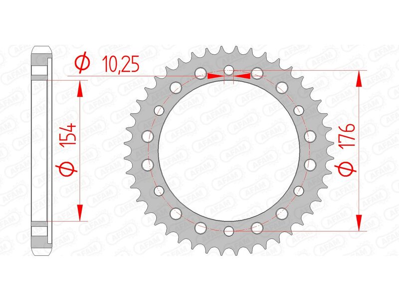 AFAM Steel Standard Rear Sprocket 10801 - 530