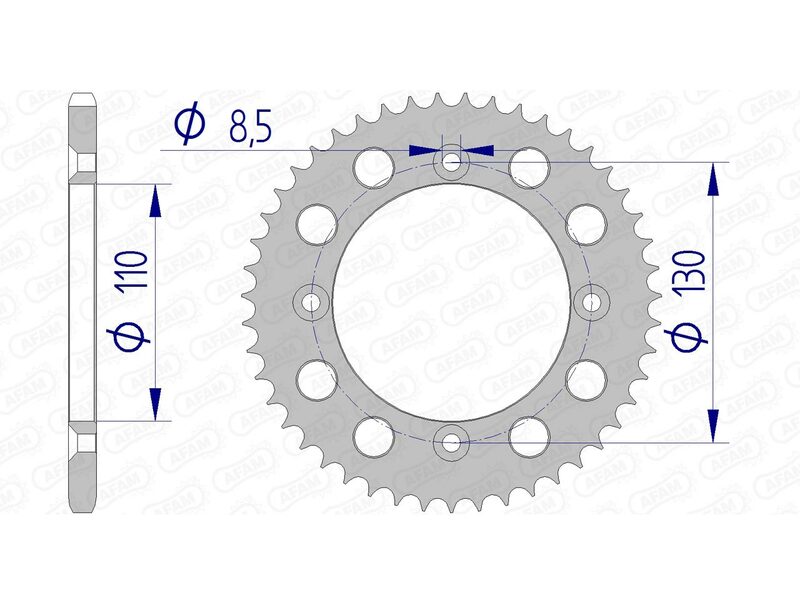 AFAM Aluminium Ultra-Light Rear Sprocket 11104 - 420 - 1074384001