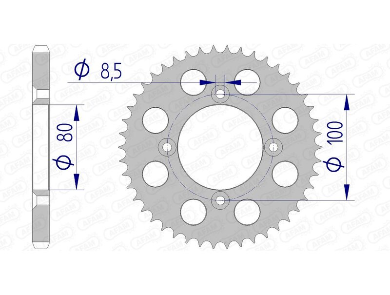 AFAM Aluminium Ultra-Light Rear Sprocket 11110 - 428