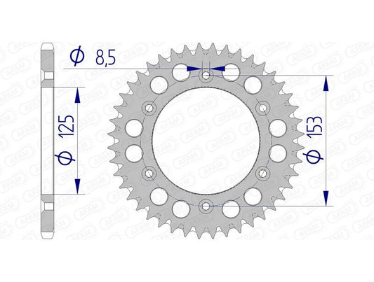 AFAM Aluminium Ultra-Light Rear Sprocket 11212 - 520 - 1074389004