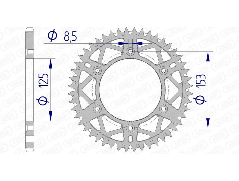 AFAM Aluminium Ultra-Light Rear Sprocket 11212 - 520 - 1074389006