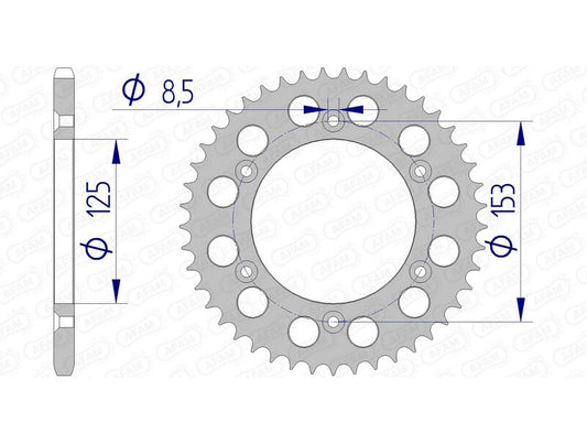 AFAM Aluminium Ultra-Light Rear Sprocket 11212 - 520 - 1074390001