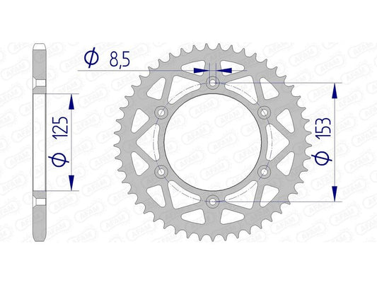 AFAM Aluminium Ultra-Light Rear Sprocket 11212 - 520 - 1074390012
