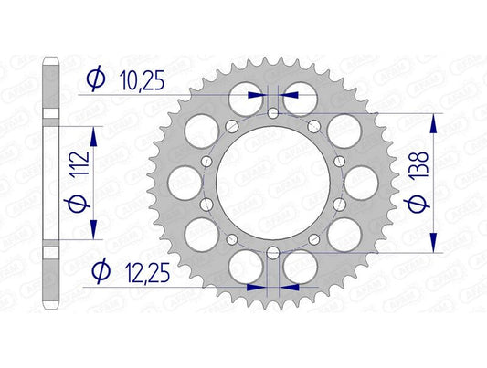 AFAM Aluminium Ultra-Light Rear Sprocket 11509 - 520 - 1074394012