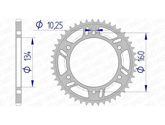 AFAM Aluminium Ultra-Light Rear Sprocket 11618 - 520 - 1074400008