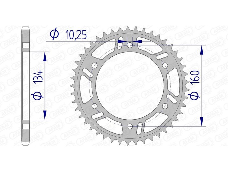 AFAM Aluminium Ultra-Light Rear Sprocket 11618 - 520 - 1074400009