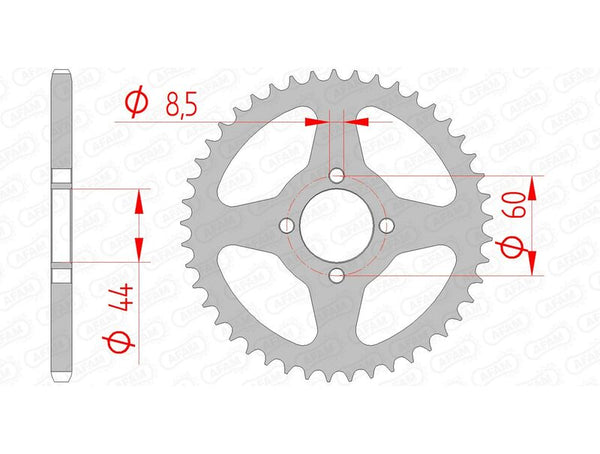 AFAM Steel Standard Rear Sprocket 12100 - 420 - 1074403007
