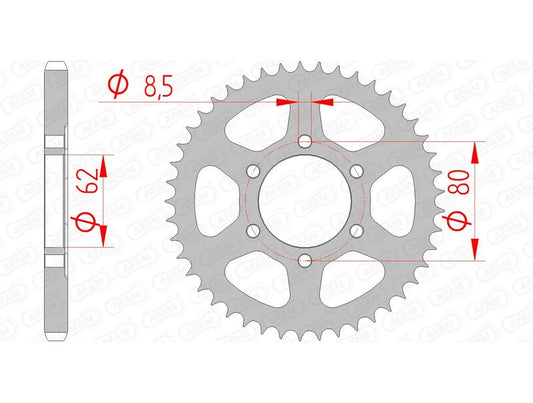 AFAM Steel Standard Rear Sprocket 12203 - 428 - 1074411001