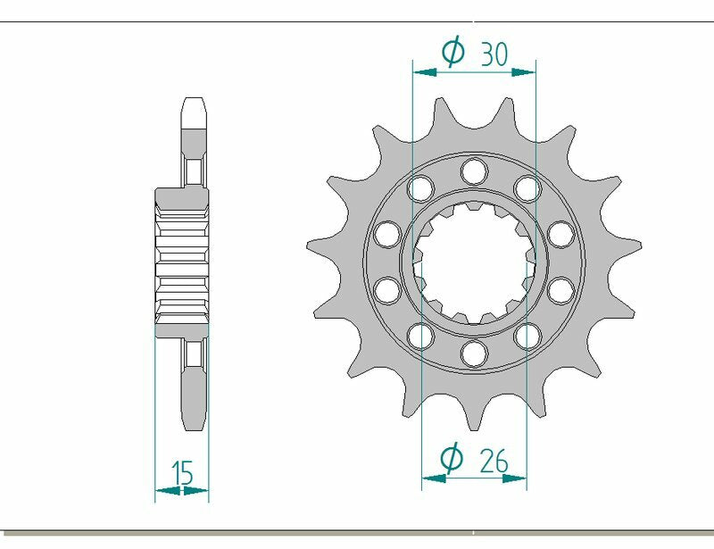 AFAM Steel Standard Front Sprocket 166800 - 525 - 1074412001