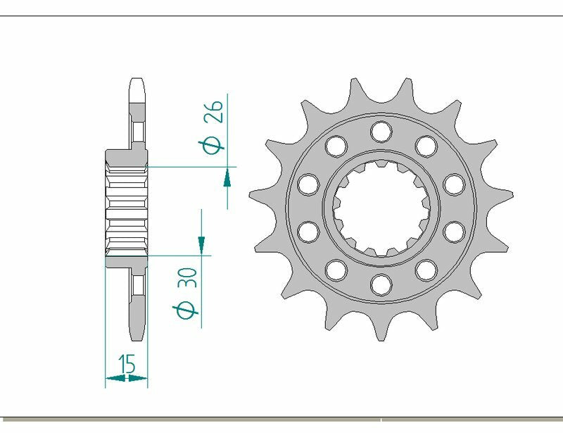 AFAM Steel Standard Front Sprocket 166801 - 520 - 1074424003