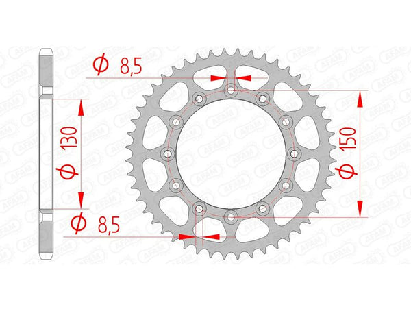 AFAM Stahl Standard Kettenrad 12323 - 520 - 1074432001