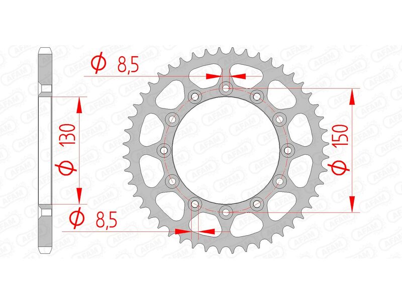AFAM Steel Standard Rear Sprocket 12323 - 520 - 1074432011