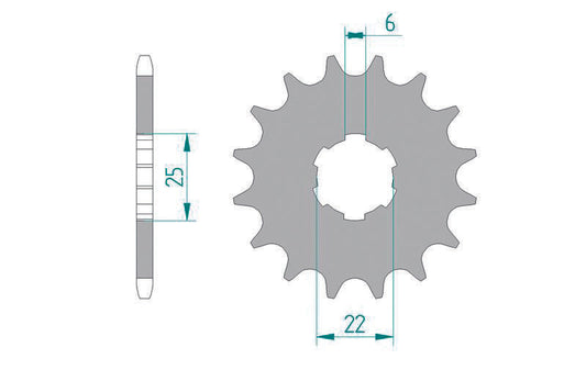 AFAM Steel Standard Front Sprocket 20100 - 420 - 1074435002