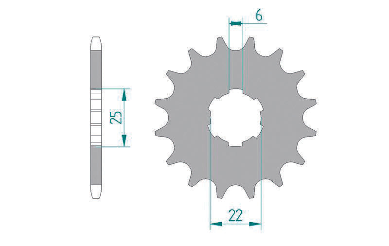 AFAM Steel Standard Front Sprocket 20100 - 420 - 1074435002