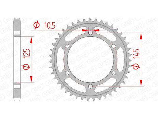 AFAM Steel Standard Rear Sprocket 12603 - 525 - 1074451001