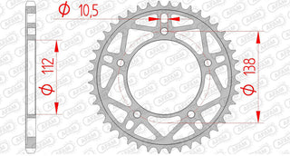 AFAM Steel Standard Rear Sprocket 12817 - 520 - 1074463002