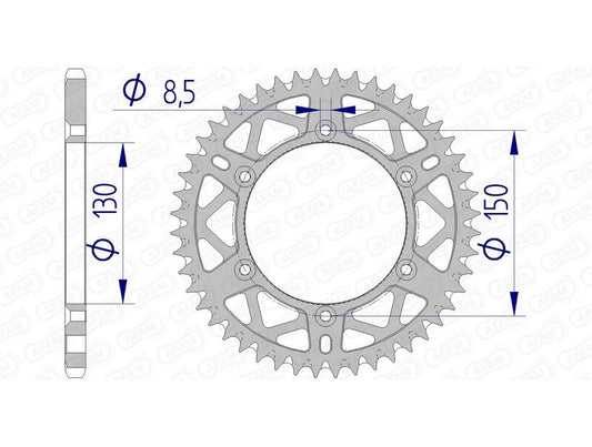 AFAM Aluminium Ultra-Light Self-Cleaning Rear Sprocket 13323 - 520 - 1074470007