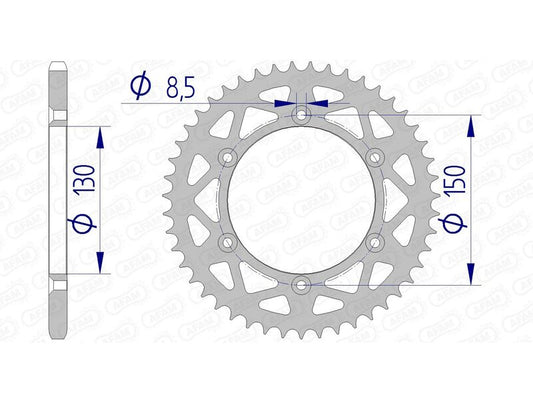 AFAM Aluminium Rear Sprocket 13323 - 520 - 1074471004