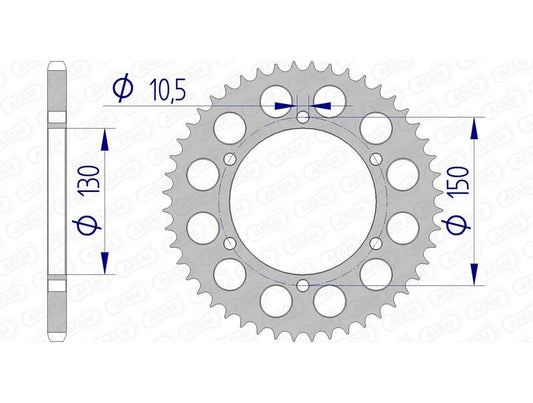 AFAM Aluminium Rear Sprocket 13604 - 520 - 1074476001