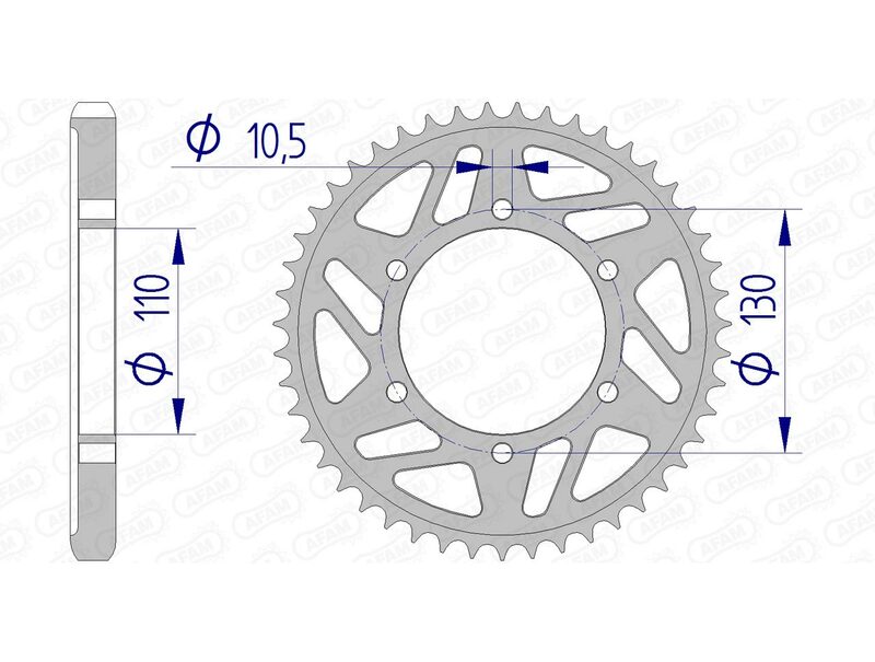 AFAM Aluminium Rear Sprocket 13813 - 530 - 1074477003