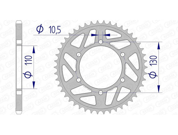 AFAM Aluminium Rear Sprocket 13814 - 520 - 1074478007