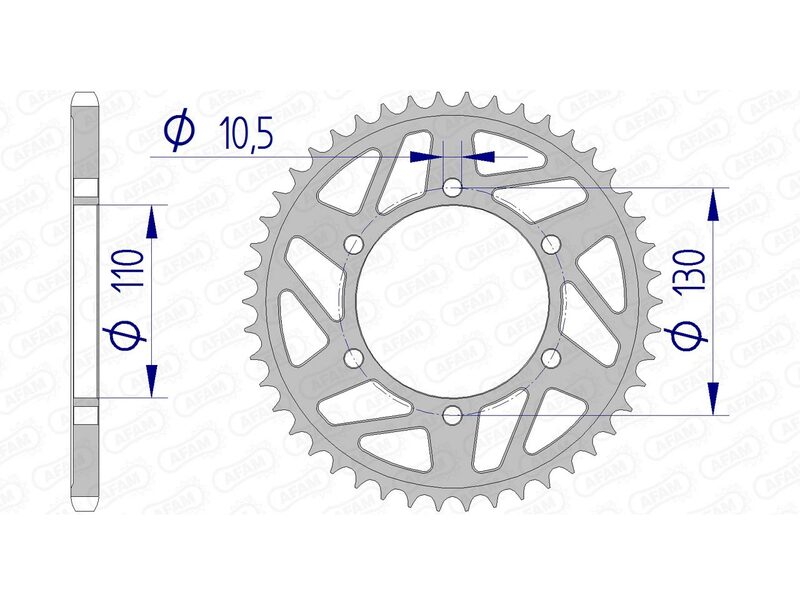 AFAM Aluminium Rear Sprocket 13814 - 520 - 1074478010