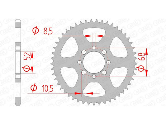 AFAM Steel Standard Rear Sprocket 14100 - 420 - 1074482008