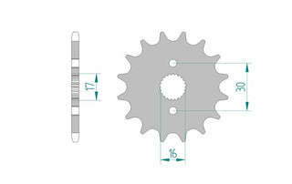 AFAM Stahl Standard Kettenrad 20105 - 420 - 1074490003