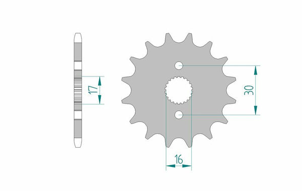 AFAM Steel Standard Front Sprocket 20105 - 420 - 1074490003