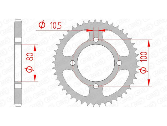 AFAM Steel Standard Rear Sprocket 14213 - 428
