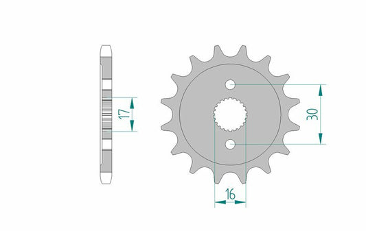 AFAM Steel Standard Front Sprocket 20108 - 428 - 1074512002