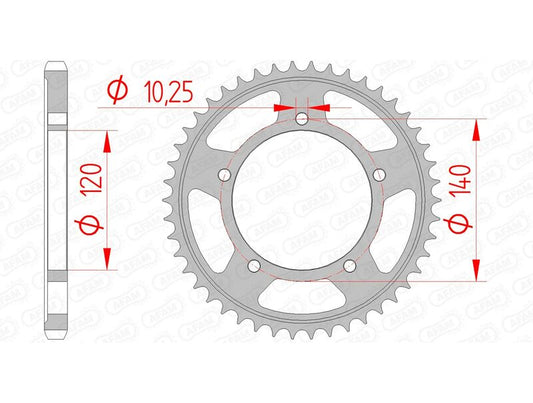 AFAM Steel Standard Rear Sprocket 14604 - 525 - 1074526004