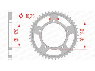 AFAM Steel Standard Rear Sprocket 14604 - 525 - 1074526006