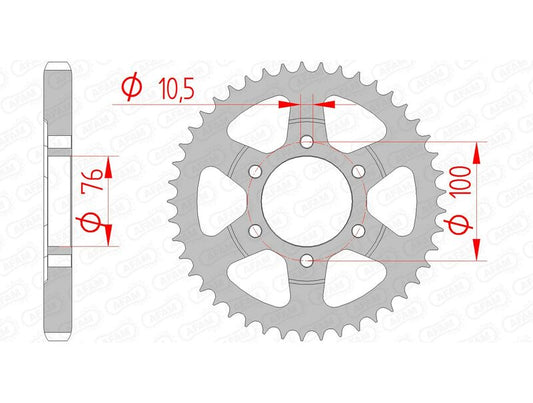 AFAM Steel Standard Rear Sprocket 14902 - 530 - 1074530007