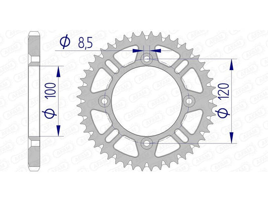 AFAM Aluminium Ultra-Light Self-Cleaning Rear Sprocket 15104 - 428 - 1074532003