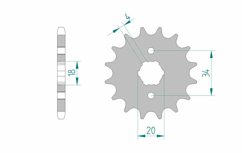 AFAM Steel Standard Front Sprocket 20200 - 428 - 1074535001