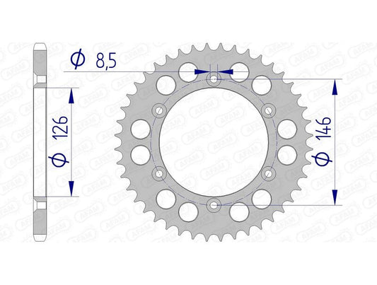 AFAM Aluminium Rear Sprocket 15203 - 520 - 1074537005