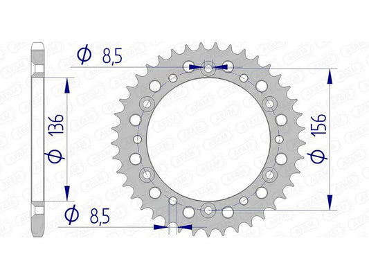 AFAM Aluminium Rear Sprocket 15303 - 520