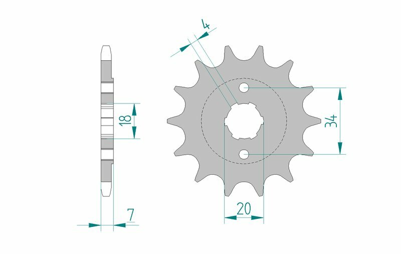 AFAM Steel Standard Front Sprocket 20202 - 520 - 1074546001