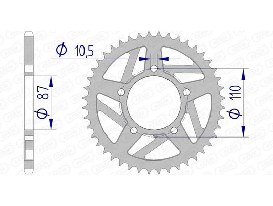 AFAM Aluminium Rear Sprocket 15405 - 520 - 1074548006