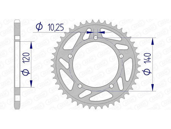 AFAM Aluminium-Kettenrad 15605 - 520 - 1074551005